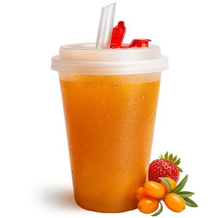 Пунш клубнично-облепиховый